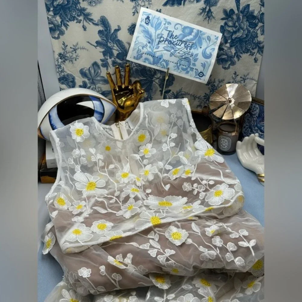 🆕 BRONX & BANCO 🧿 NWOT Jasmine White Multi Two Piece Set, Sz S / US 4 - Picture 12 of 16